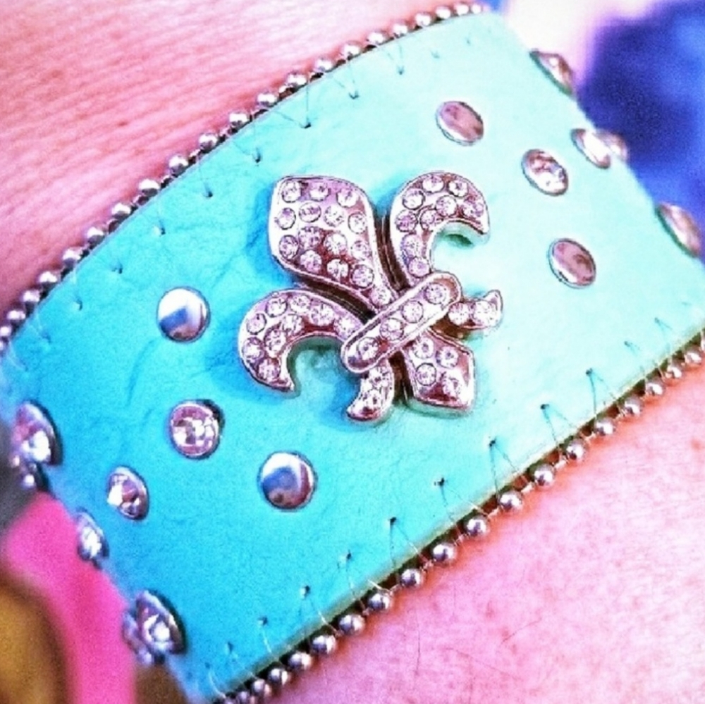 Fleur de lis cuff bracelet